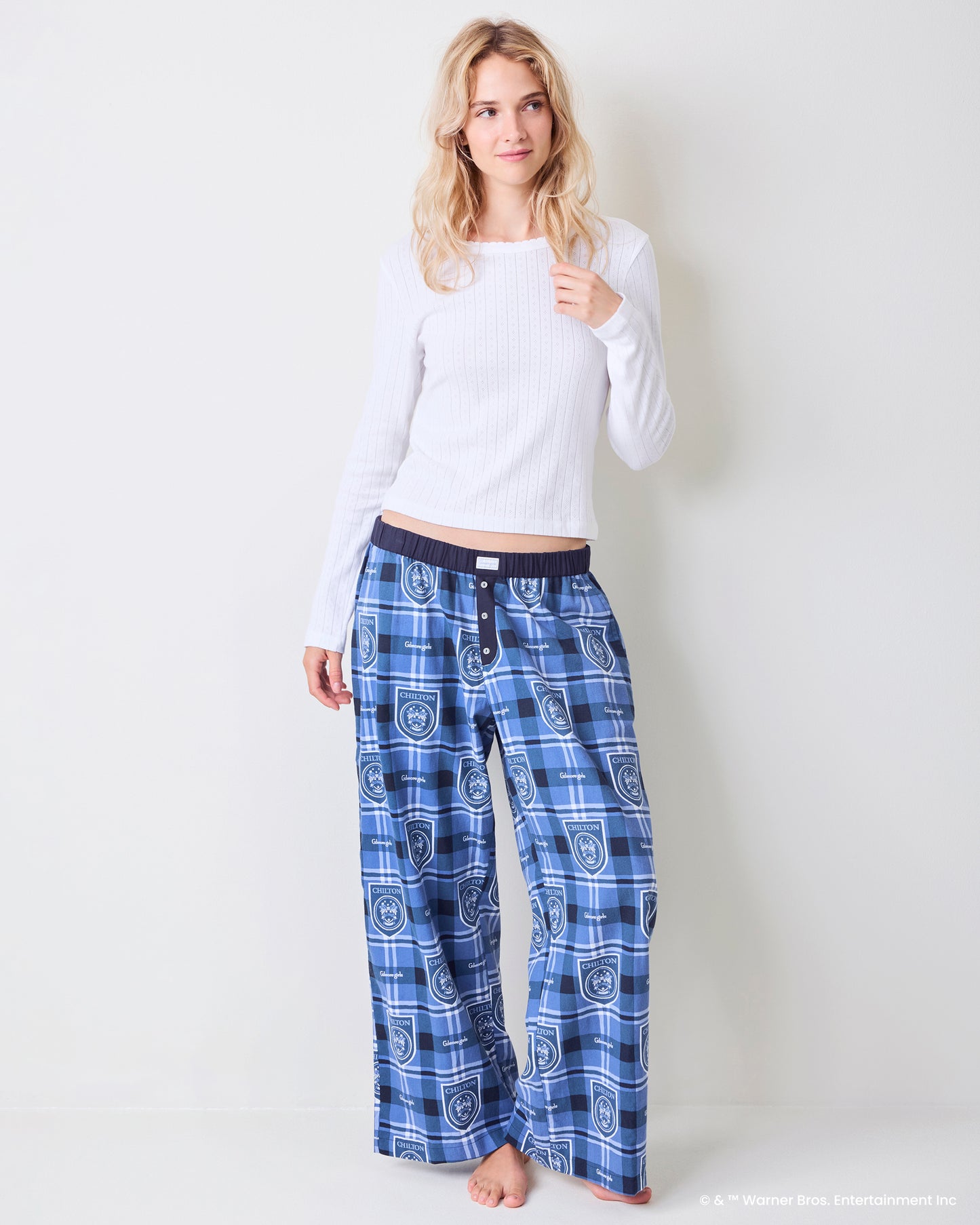 Chilton Plaid - Nola PJ Pants & Pouch Bundle - Rory Blue