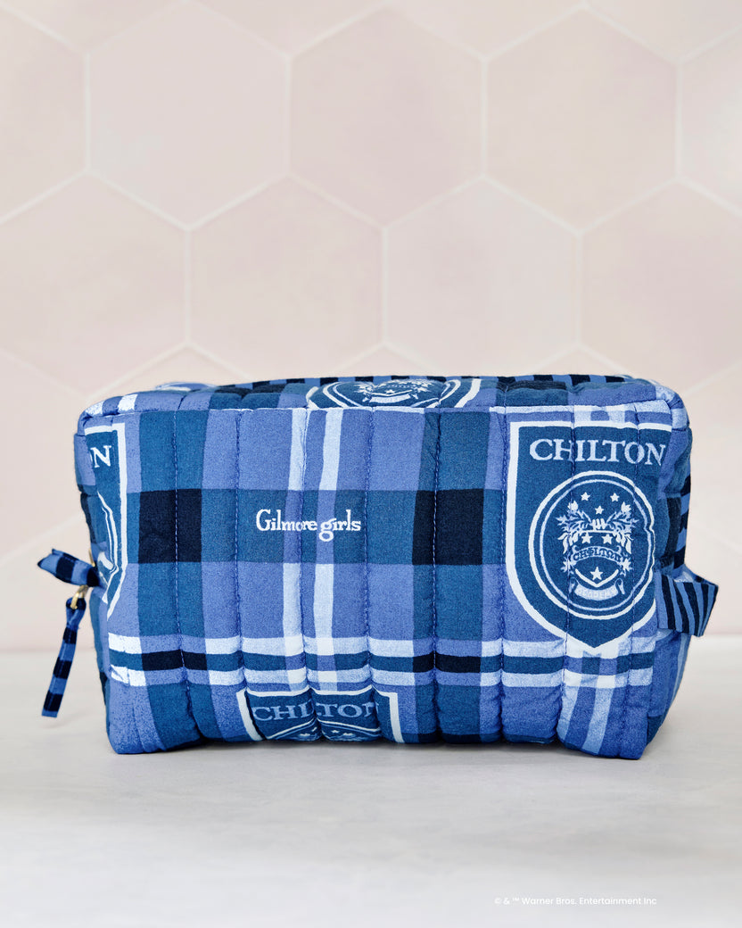 Chilton Plaid - Quilted Pouch - Rory Blue