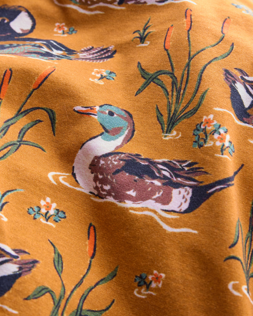 Duck Pond - Organic Cotton Modal Knit Short PJ Set - Mustard