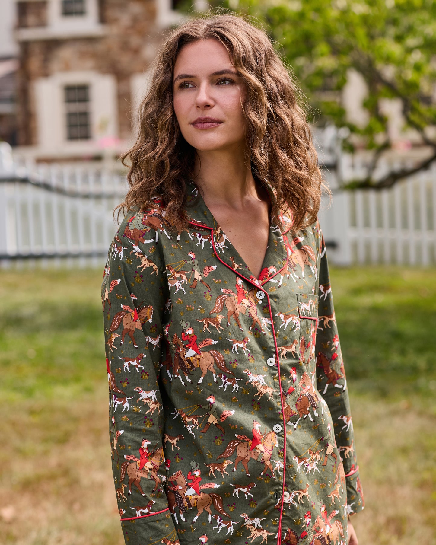 Fox & Hounds - Long PJ Set - Pine Grove