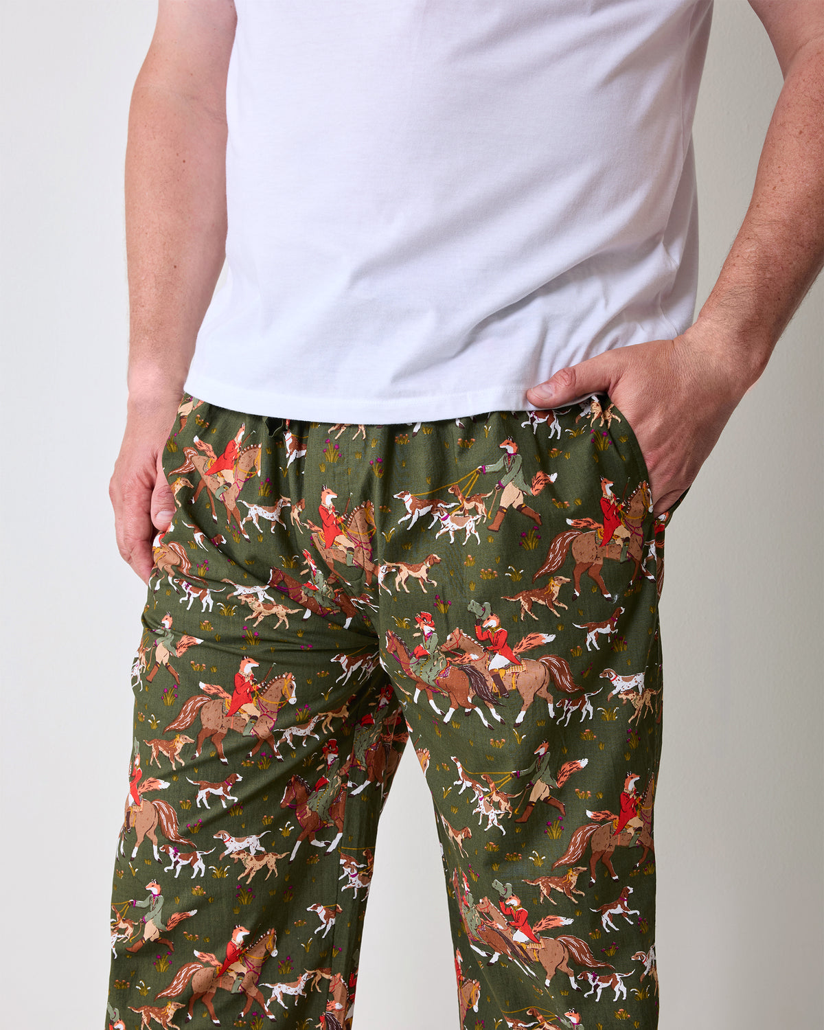 Fox & Hounds - Men’s Long PJ Pants - Pine Grove