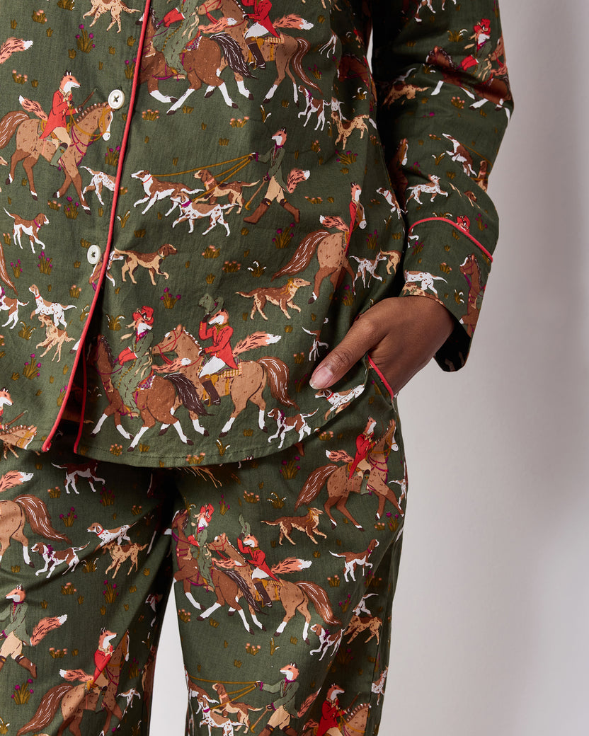 Fox & Hounds - Long PJ Set - Pine Grove