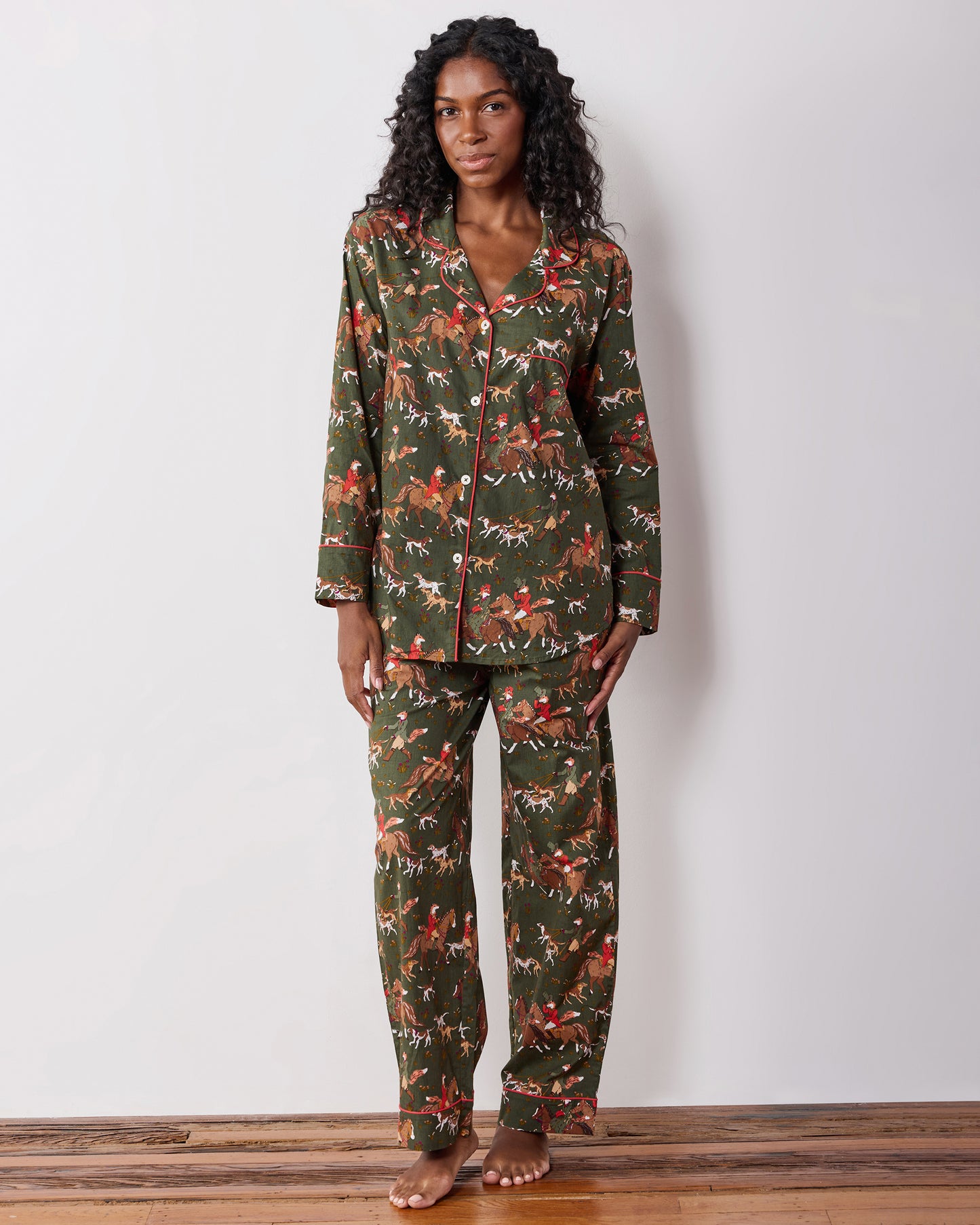Fox & Hounds - Tall Long PJ Set - Pine Grove