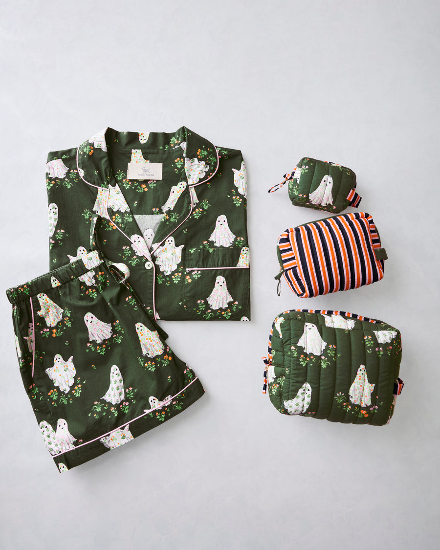 Gardening Ghosts - Short PJ Set & Pouches Bundle - Overgrown Moss