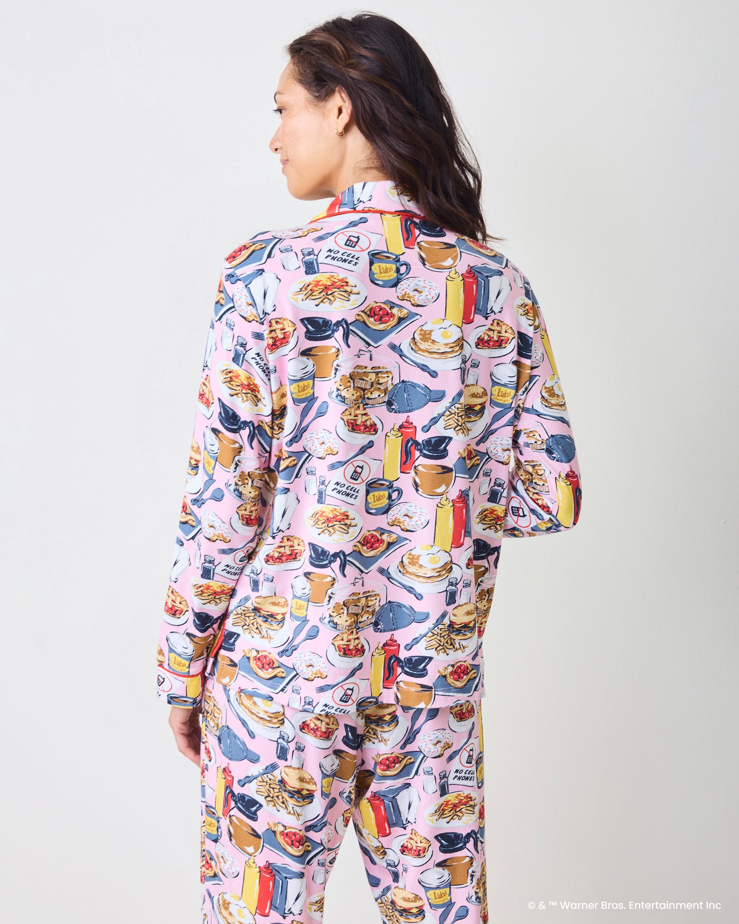 Luke’s Diner - Organic Pima Modal Knit Long PJ Set - Lorelai Pink