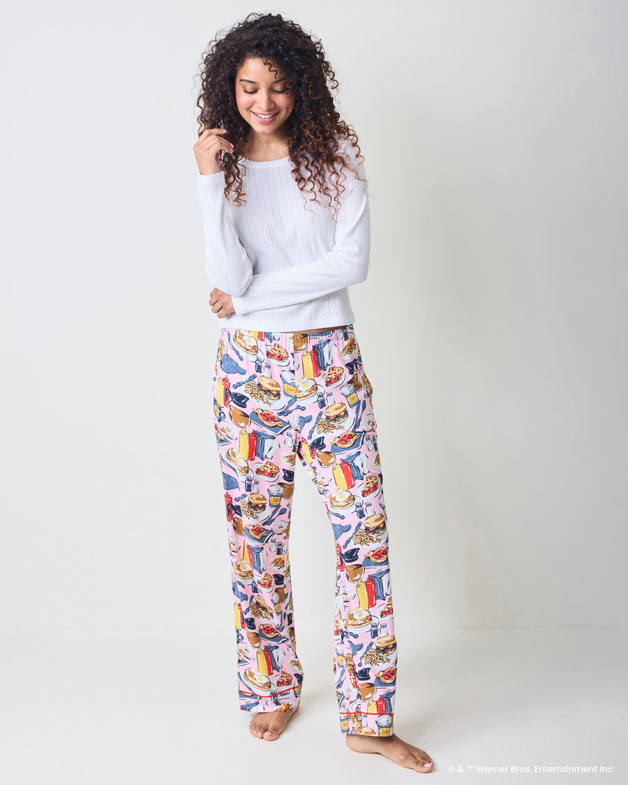 Luke’s Diner - Organic Pima Modal Knit PJ Pant - Lorelai Pink
