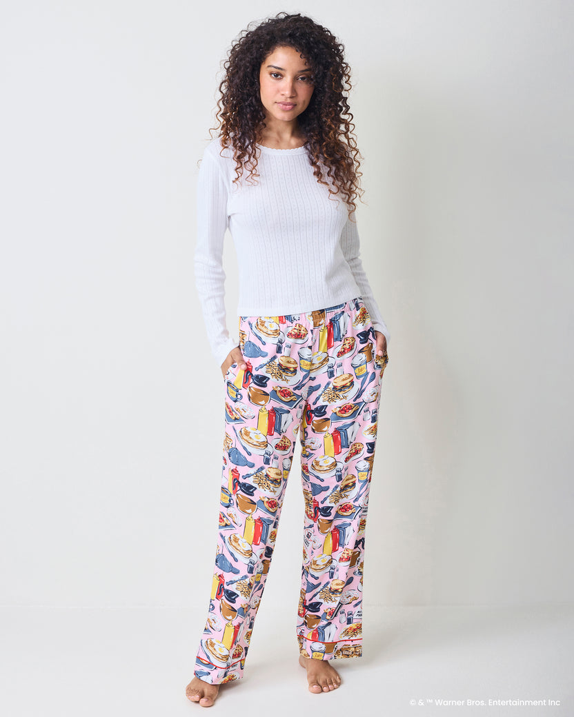 Luke’s Diner - Organic Pima Modal Knit PJ Pant - Lorelai Pink
