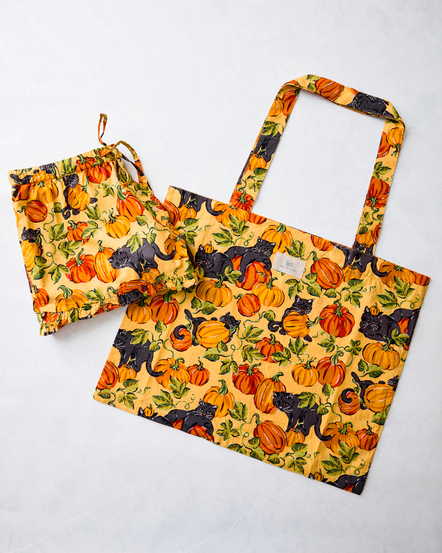 Pumpkin Prowl - Ruffle Shorts & Go To Tote Bundle - Salted Caramel