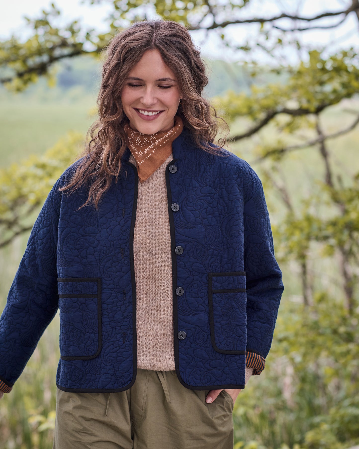 Quilted Equestrian - Elliott Jacket - Vintage Indigo