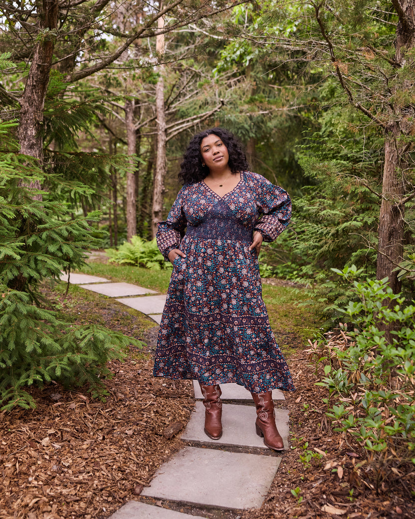 Valley Garden - Flora Dress - Midnight Sky