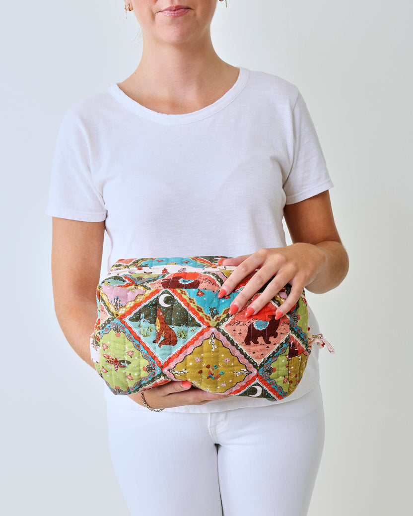 Western Scenes - Oversized Pouch Duo - Olive