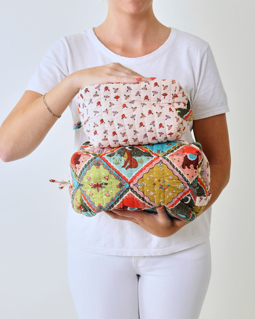 Western Scenes - Oversized Pouch Duo - Olive
