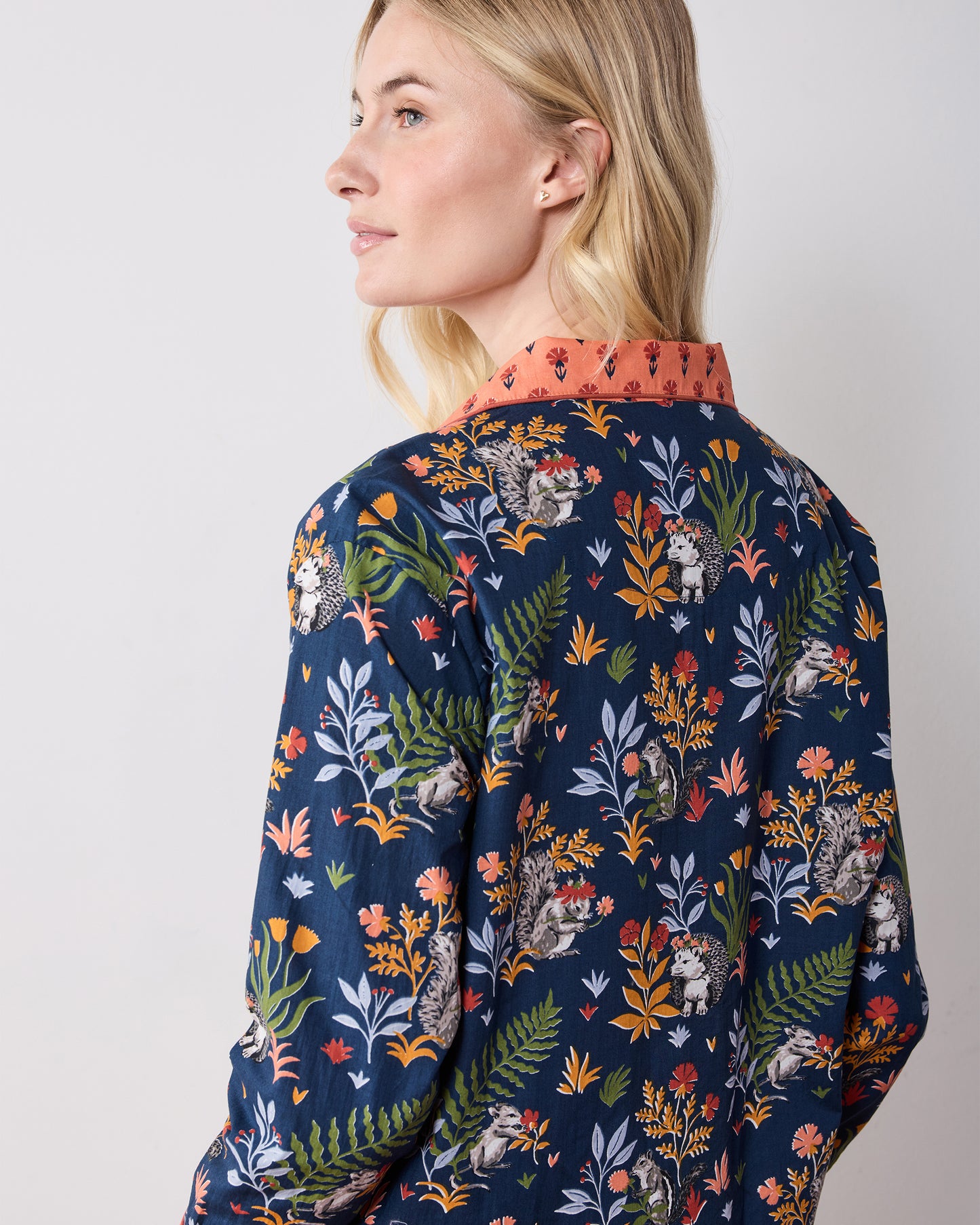 Woodland Critters - Long PJ Set - Indigo