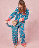 Bundled Up - Flannel Long PJ Set - Navy - Printfresh