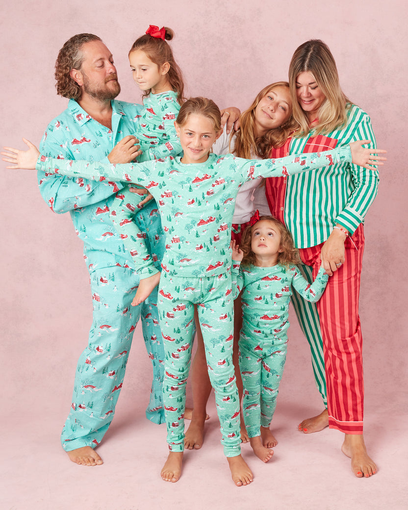 Winter Wonderland - Men's Lightweight Flannel Long PJ Set - Snow Day - Printfresh