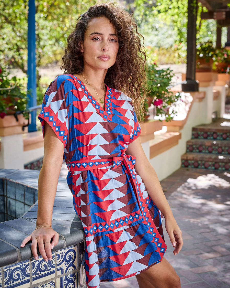 Canyon Geo - Harbour Dress - Arizona Blue - Printfresh