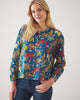 Feline Fatale - Big Plans Blouse - Midnight Swim - Printfresh