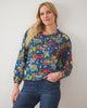 Feline Fatale - Big Plans Blouse - Midnight Swim - Printfresh