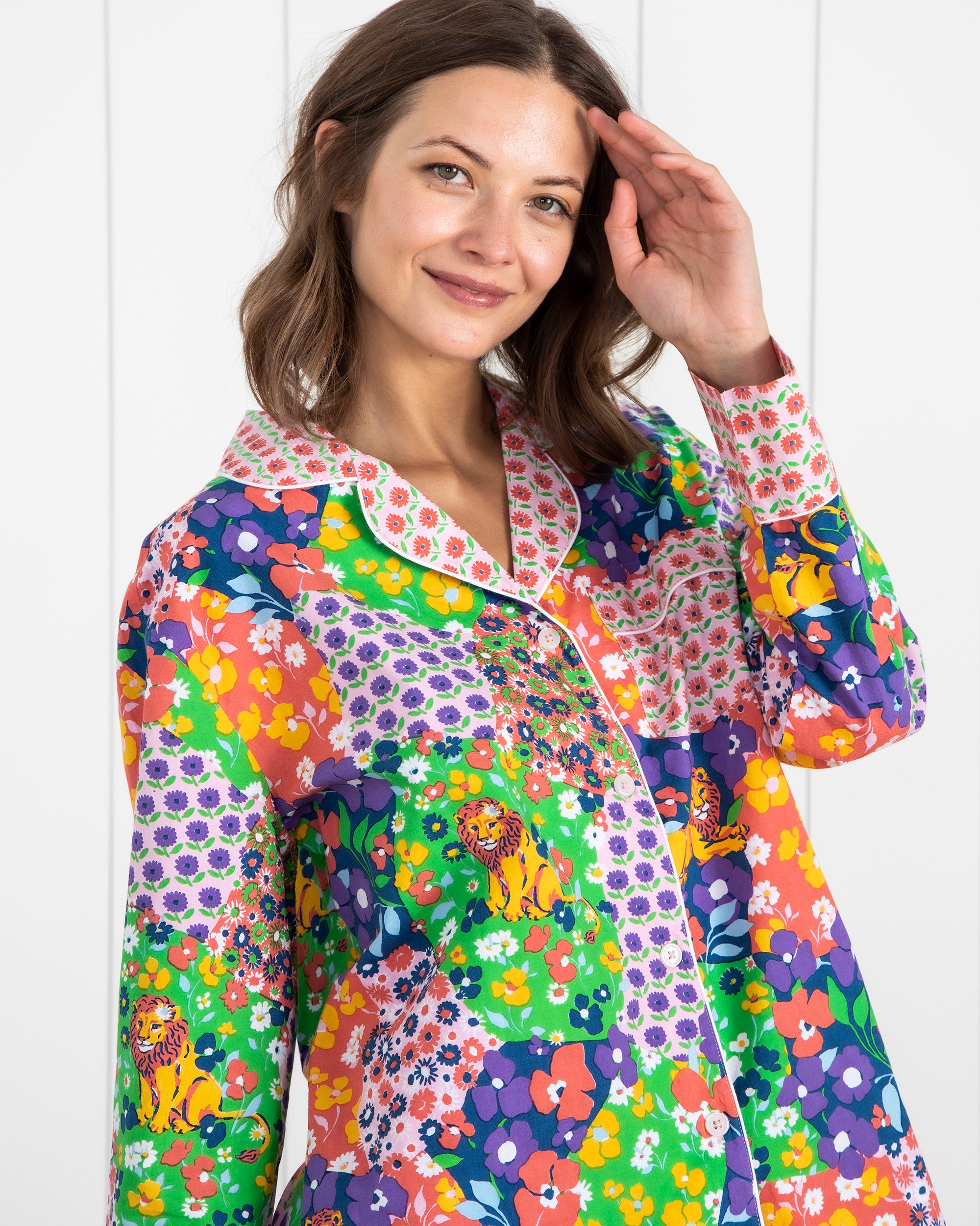 Dusk Blooms Women's Long Sleeve Sleep Shirt - Little Sleepies