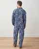 Fox & Folklore - Men's Lightweight Flannel Long PJ Set - Indigo - Printfresh