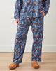 Fox & Folklore - Men's Lightweight Flannel Long PJ Set - Indigo - Printfresh