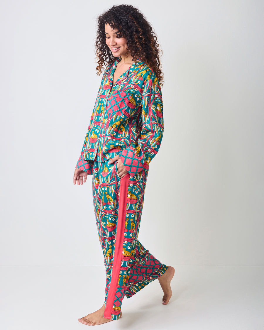 Royal Cheetah - Eco Satin Rittenhouse Set - Ruby & Jade