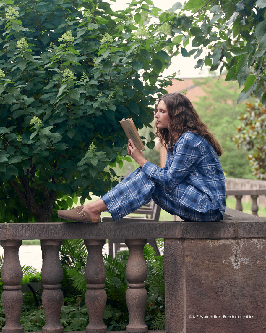 Chilton Plaid - Lightweight Flannel Long PJ Set - Rory Blue