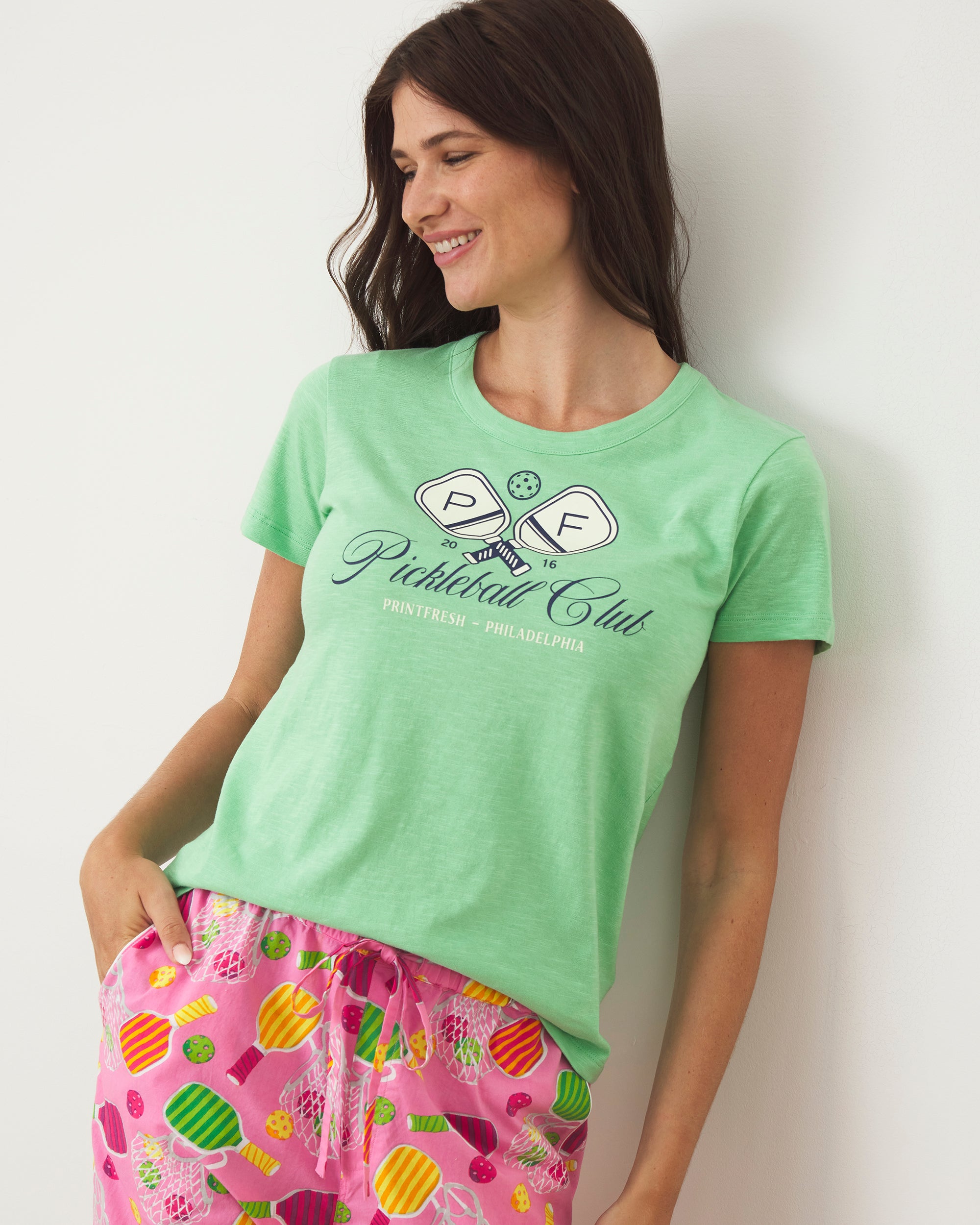 Saturday Graphic Tee - Pickleball Club - Avocado - Printfresh