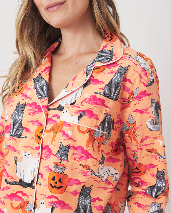 Halloween House Cats - Sleep Shirt - Jack O' Lantern - Printfresh