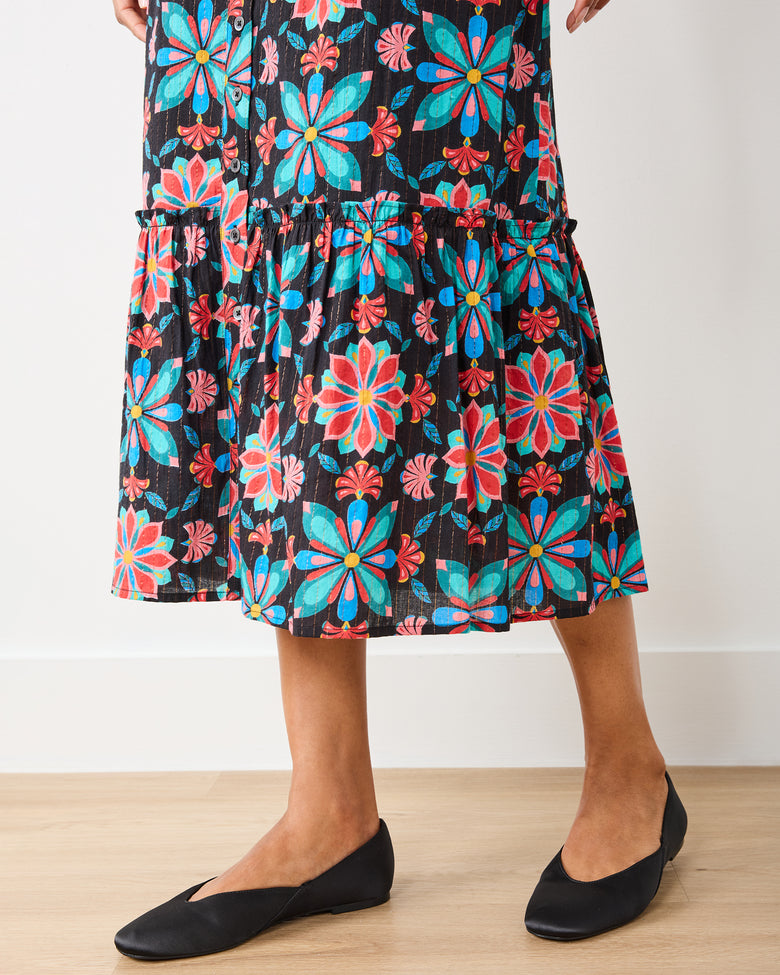 Mid Century Medallion - Perry Skirt - Ink - Printfresh