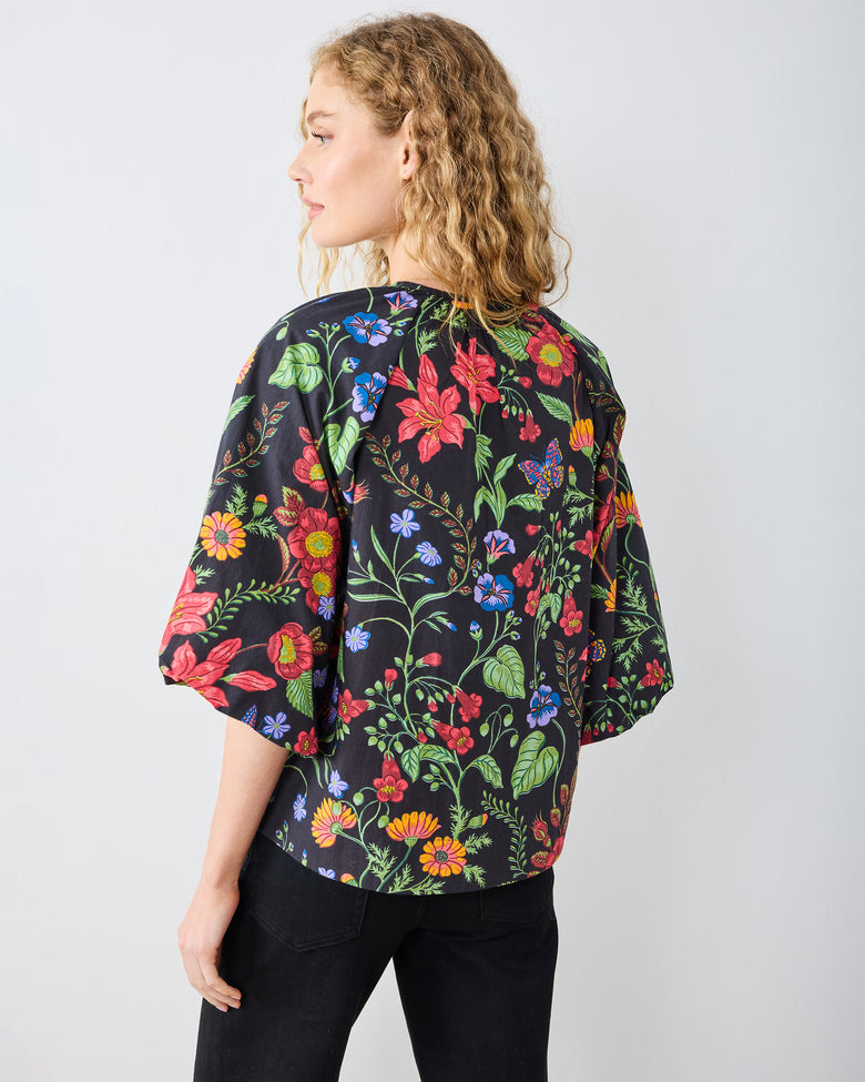 Moonlit Botanical - Blair Blouse - Ink - Printfresh