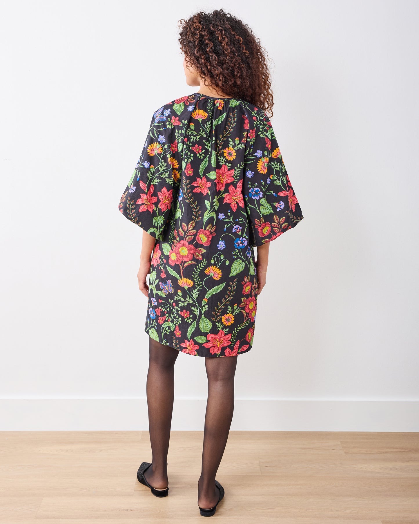 Moonlit Botanical - Blair Dress - Ink - Printfresh
