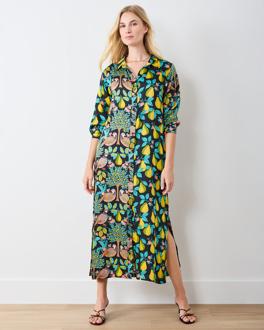 Partridge In A Pear Tree - Mariane Dress - Ink - Printfresh