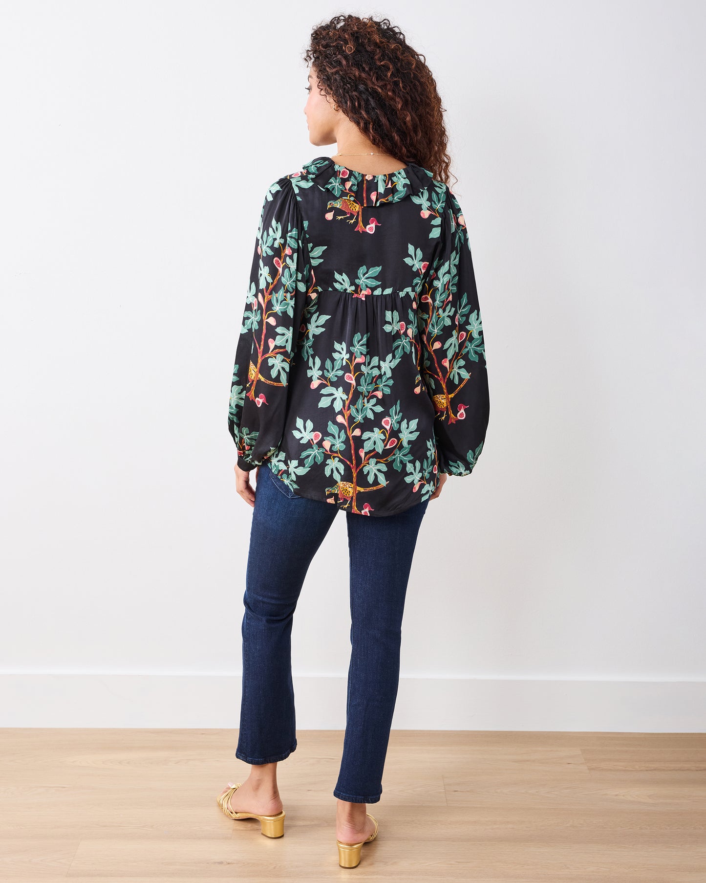 Pheasant & Figs - Finley Blouse - Ink - Printfresh