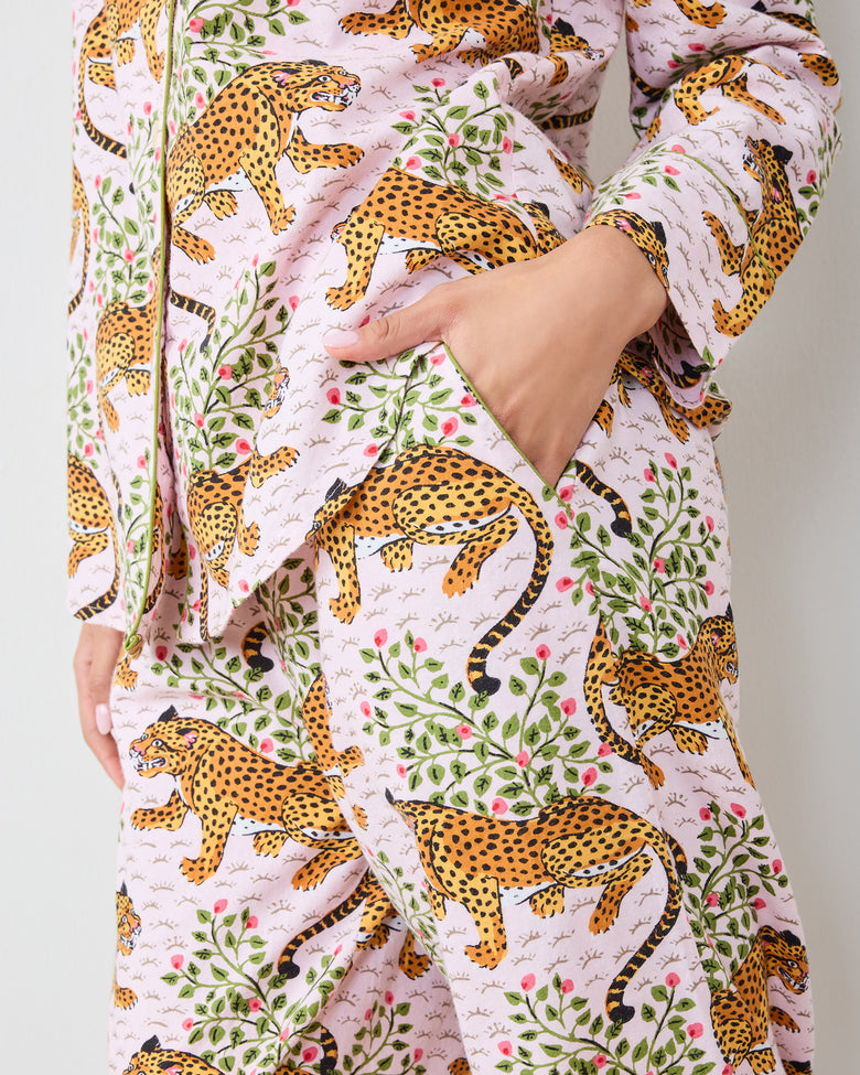 Bagheera - Lightweight Flannel Long PJ Set - Blush - Printfresh