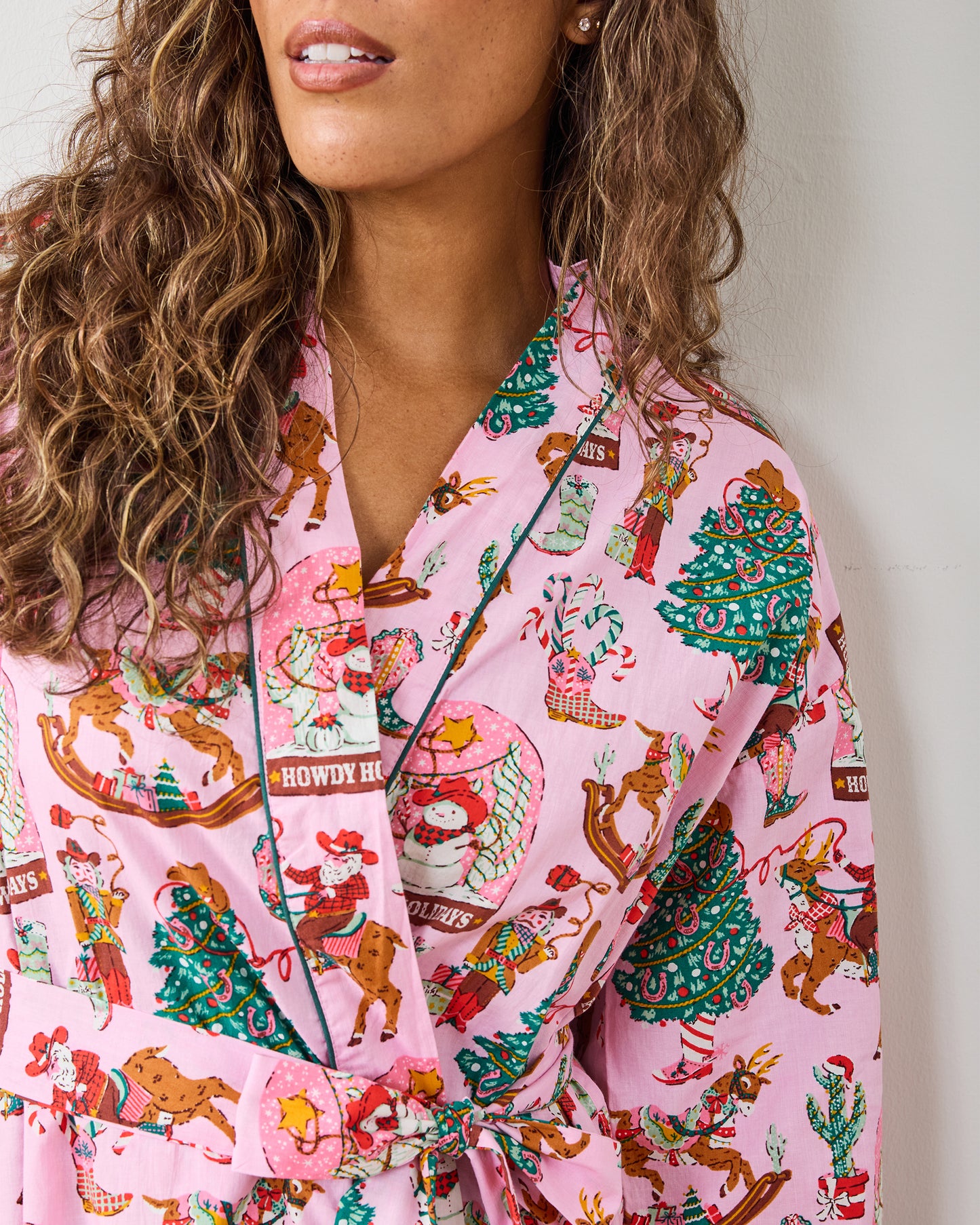 Cowboy Christmas - Getting Ready Robe - Pink Boots - Printfresh