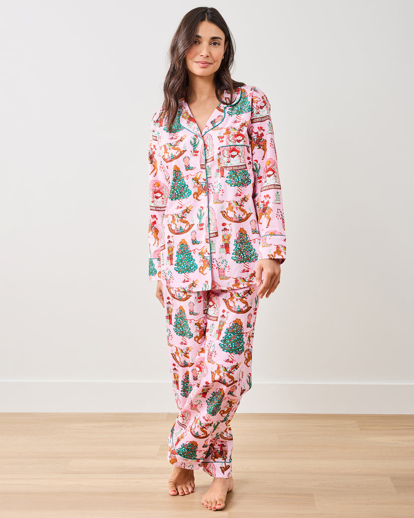Cowboy Christmas - Long PJ Set - Pink Boots - Printfresh