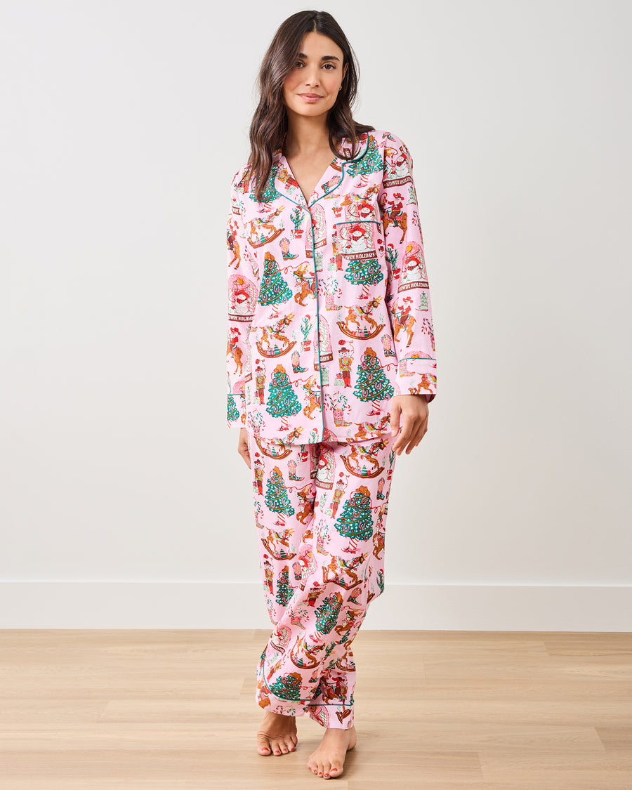 Cowboy Christmas - Long PJ Set - Pink Boots - Printfresh