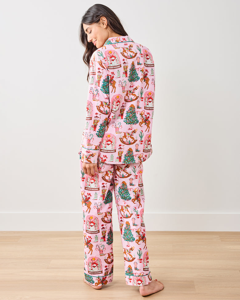 Cowboy Christmas - Long PJ Set - Pink Boots - Printfresh