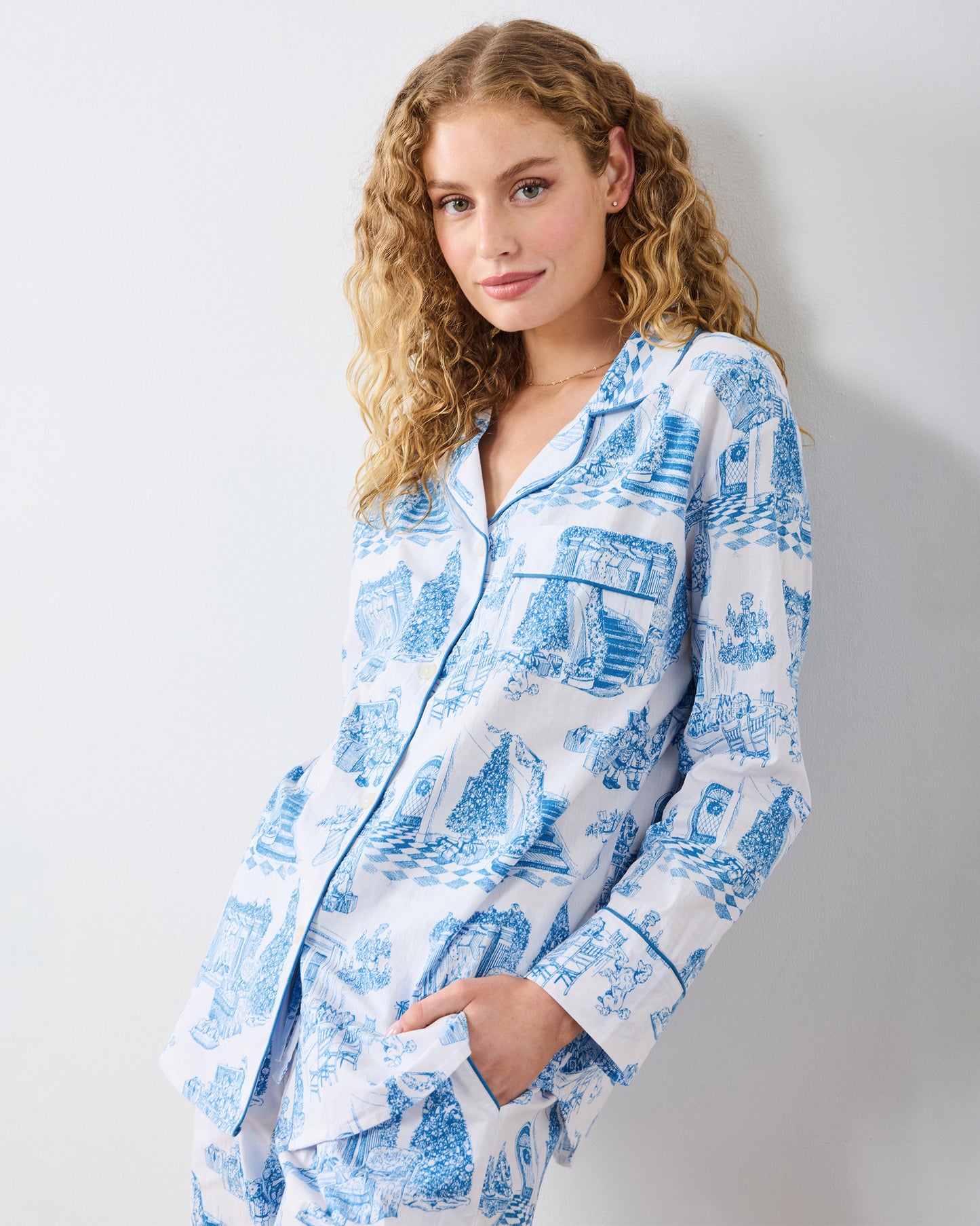 Hollywood Holiday - Long PJ Set - Snow Cloud - Printfresh