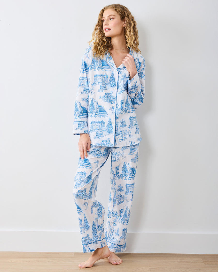 Hollywood Holiday - Long PJ Set - Snow Cloud - Printfresh