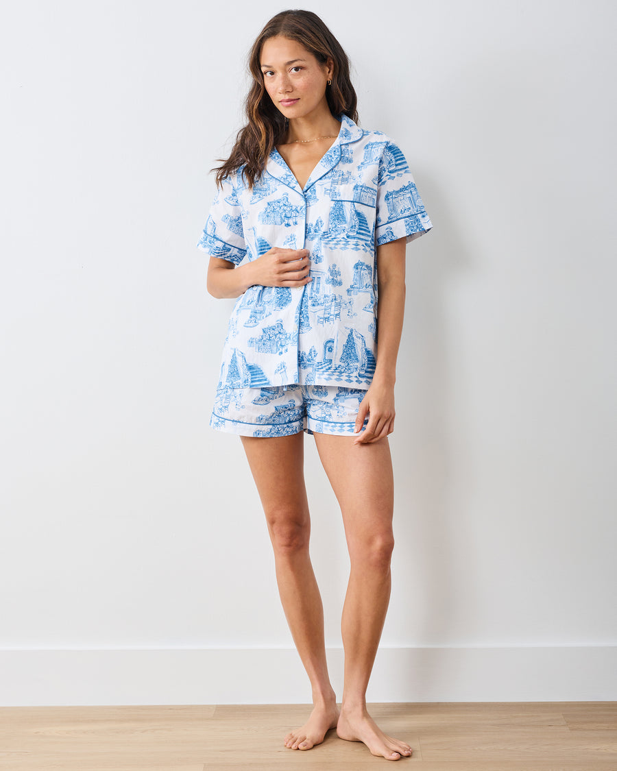 Hollywood Holiday - Short PJ Set - Snow Cloud - Printfresh