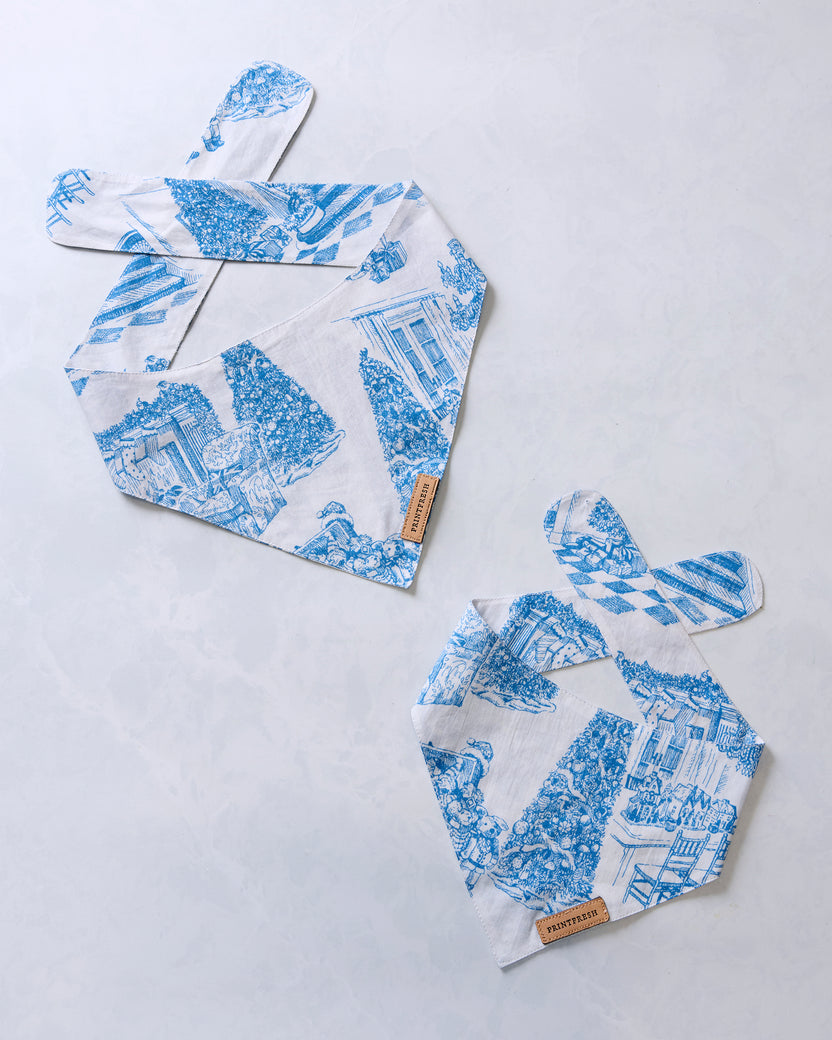 Hollywood Holiday - Pet Bandana - Snow Cloud - Printfresh