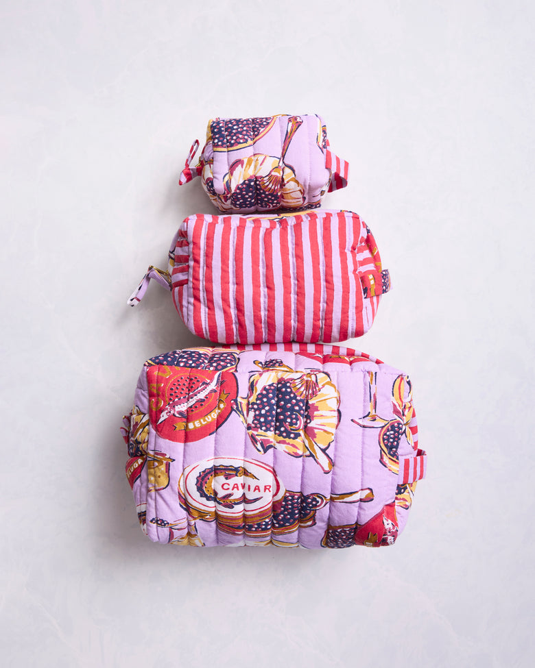 Champagne & Caviar - Three's Best Pouch Set - Lavender Spritz - Printfresh