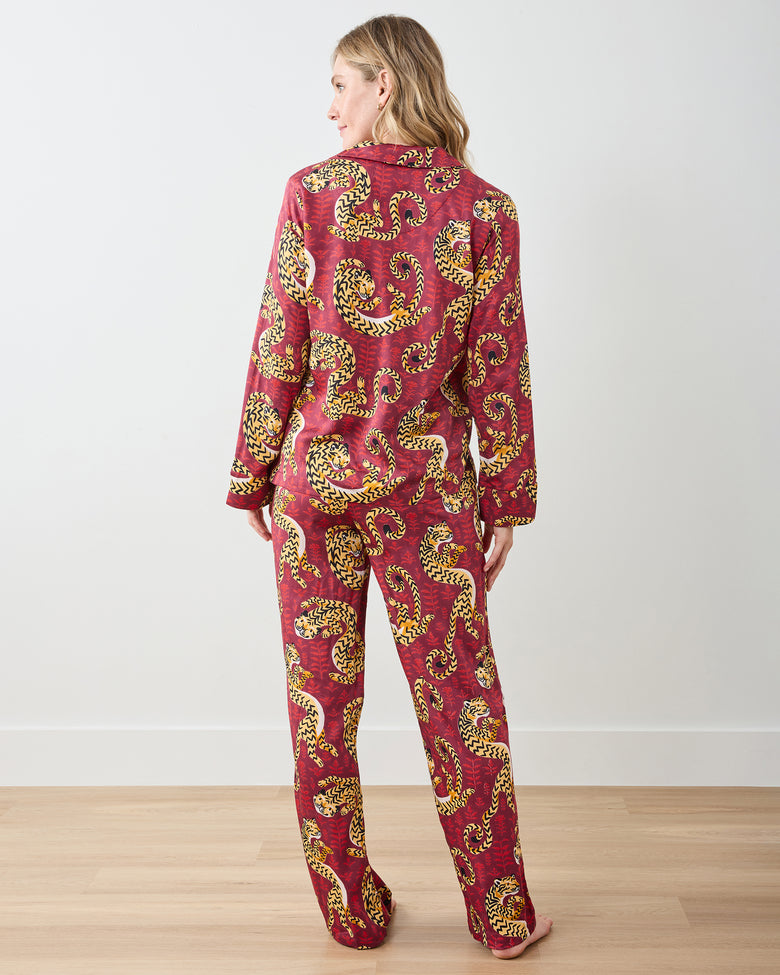 Twisted Tiger - Eco Satin Chelsea Set - Merlot - Printfresh