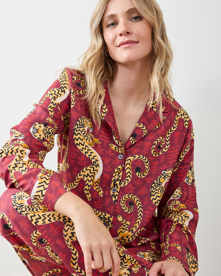 Twisted Tiger - Eco Satin Chelsea Set - Merlot - Printfresh