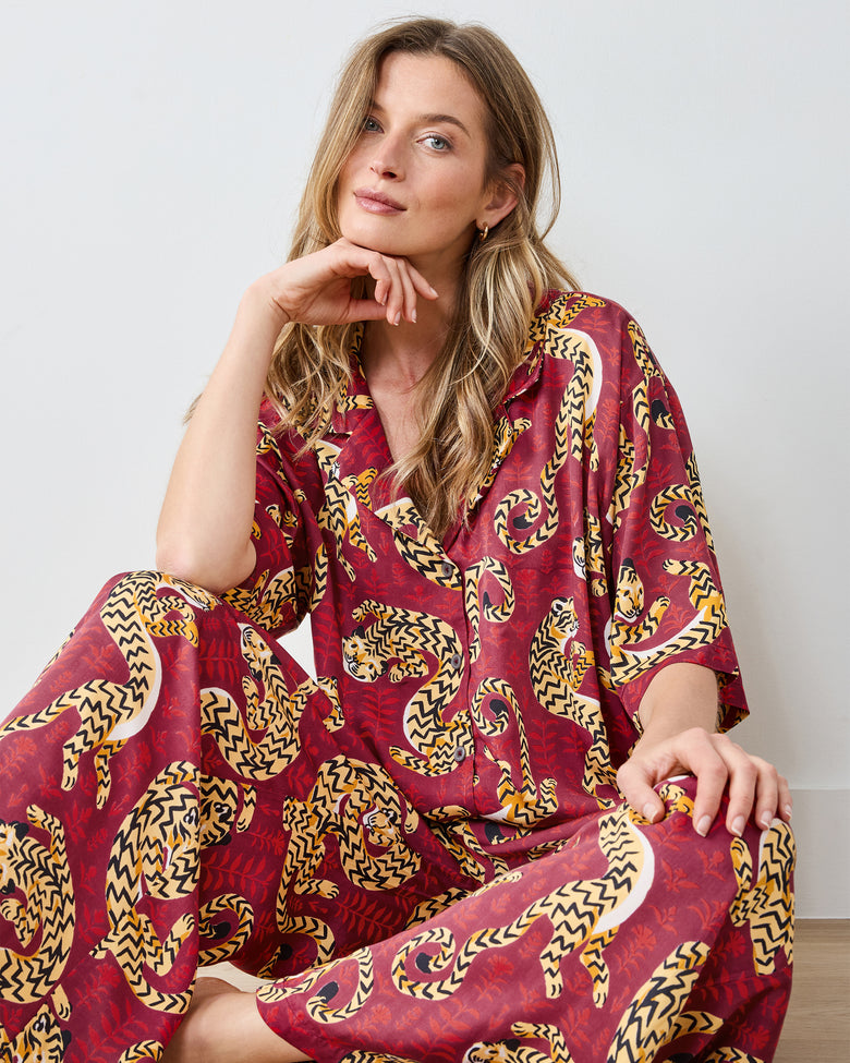 Twisted Tiger - Eco Satin Wildest Dreams Set - Merlot - Printfresh