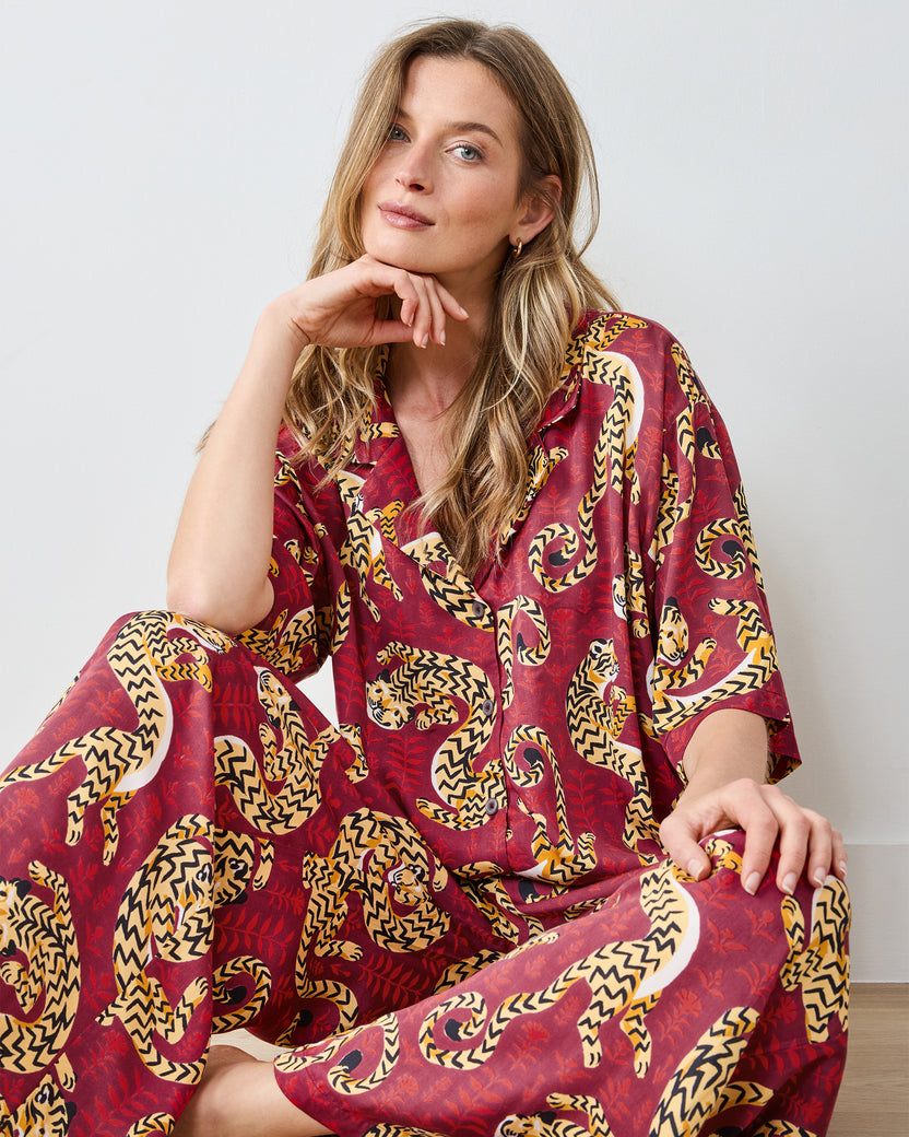 Twisted Tiger - Eco Satin Wildest Dreams Set - Merlot - Printfresh