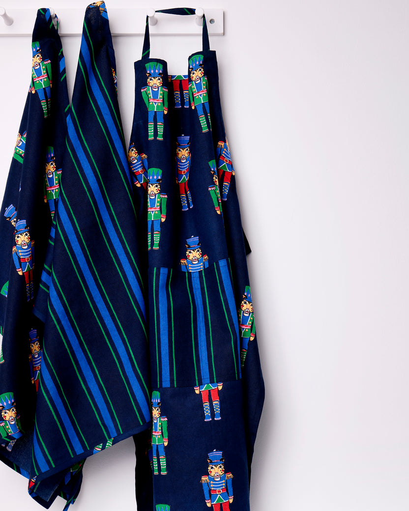 Leopard Nutcrackers - Apron - Navy - Printfresh