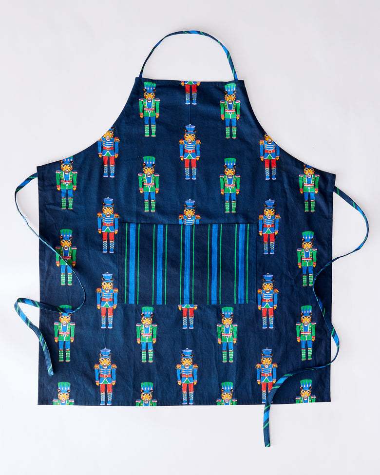 Leopard Nutcrackers - Apron - Navy - Printfresh
